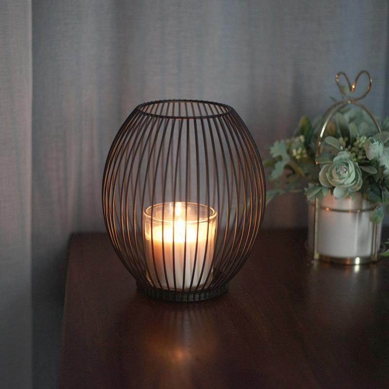 Grated Round Iron Candle Holder Small | Sage & Sill