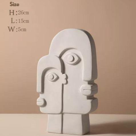 Abstract Face Ceramic Vase