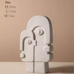 Abstract Face Ceramic Vase